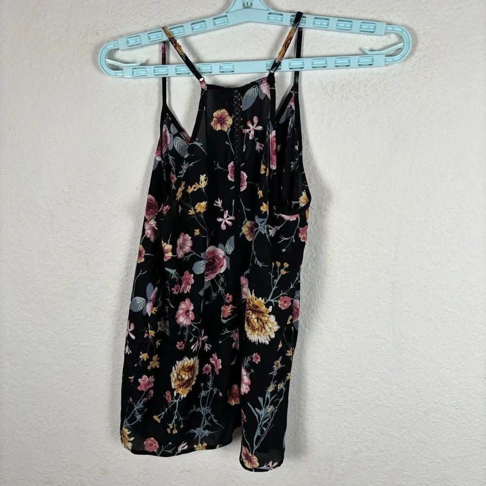 Pink Rose Womens Shirt Sz S Small Tank Top Sleeveless Floral Excellent - Picture 6 of 7